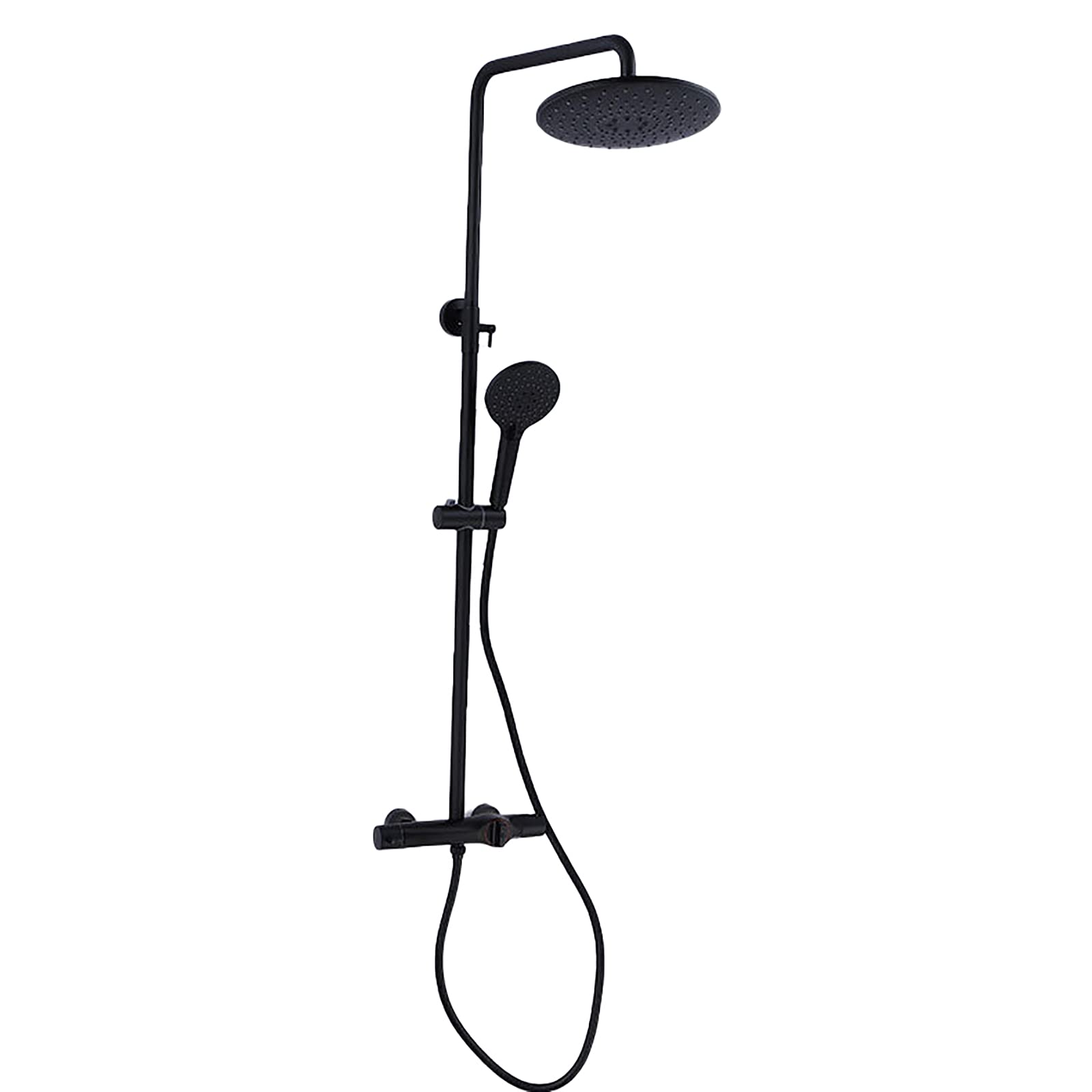 SBCGFY Faucets,Faucet/Tap,Shower Systemtatic Rain Mixer Shower Combo Set With 10" Rainfall Shower Head Shower Faucet Set With Ld Combo Set, 2 Functions/Black,Black