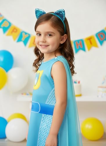 Disfraz completo con capa y máscara para niñas 3-8 años miniatura 5