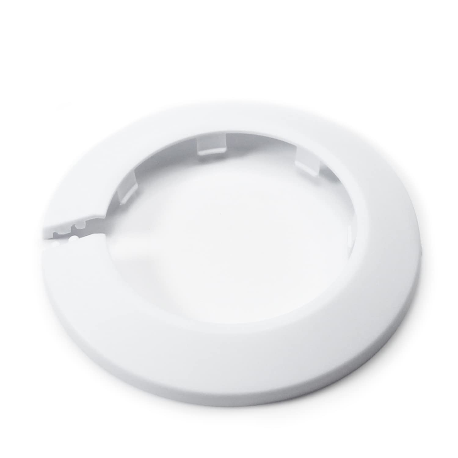 Mromax White Fit 2.48" Outer Diameter Flange Water Pipe Cover Decoration Pipe Cover Radiator Pp Plastic 63Mm Escutcheon Collar For Wall Pipe Tube Decoration 1Pc