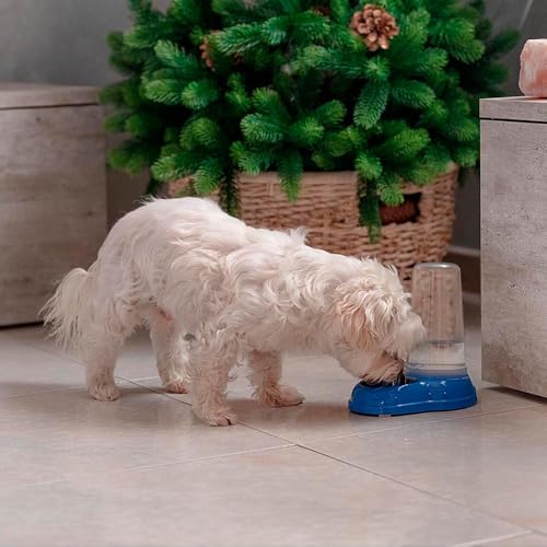 Ferplast Futter- oder Wasserspender für Hunde und Katzen AZIMUT 600 Futtertrog Wasser 0,6 Liter, Rutschfester Boden, 12,5 x 19 x H 19,5 cm Blau