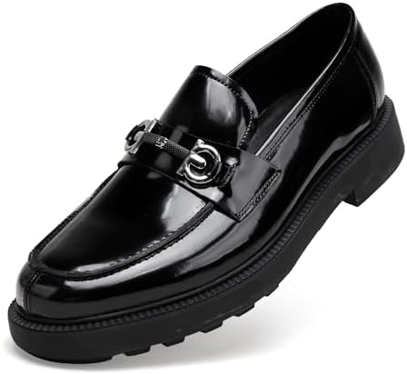 Men's Luxury Genuine Leather Dress Loafers, Casual Buckle Slip on...
