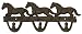 Cast Iron Horses Wall Hooks Rust Western Home Room Decor