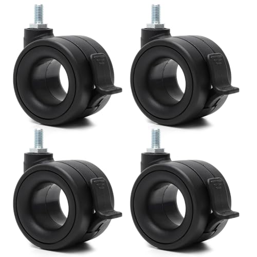 Roulettes pivotantes M8 lot de 4 charges lourdes 80 kg avec frein pour meuble