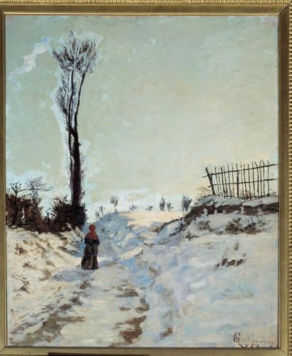 Arte en lienzo de Guillaumin de 60x90 cm, ideal para decorar tu salón con un paisaje invernal