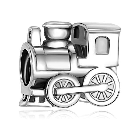 Choo Choo Train Engine Travel Charm Genuine 925 Sterling Silver Bead fits European Charms Bracelet Jewelry Cover