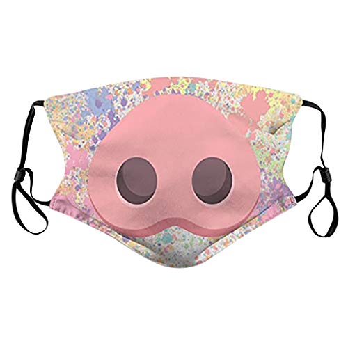 Preisvergleich Produktbild Sommer Bandana Waschbar 3D Lustiger Tiergedruckter Atmungsaktiver Wiederverwendbarer Baumwolle Halstuch Mundschut