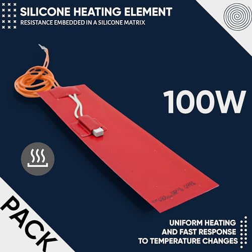 Miniatura 5 de Doja Barcelona Resistencia Calefactora De Silicona 100w 58x210mm Almohadilla Calefactora De Silicona Cama Silicona Resistencia Calefactor Silicona Para Uso Industrial Y Doméstico