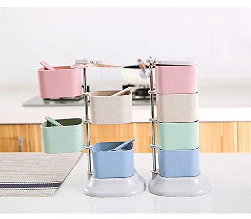 Pots à épices avec cuillères étanches pour conserver le sel - 7