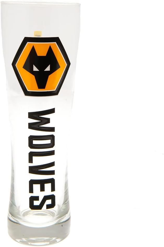 FOCO Wolverhampton Wanderers FC Tall Beer Glass (One Size) (Clear)