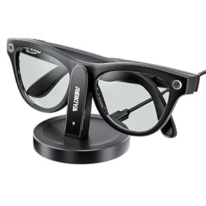 REIKIYA Charging Stand for Ray-Ban Meta Smart Glasses, Portable Charging Dock for Wayfarer, Headliner, Skyler with 3.3 ft USB-C Cable, Charger for Meta Glasses RayBan, RayBan Meta Accessories