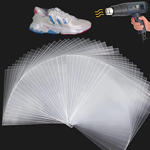 AOUKAR Shrink Wrap Bags, 200Pcs 8x12 Inch Clear PVC Heat Shrink Wrap for Shoes, Bath Bombs, Film DVD/CD, Giftware, Candles, Jars, Homemade DIY Projects
