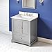 30" Grey Addington Vanity, Calacatta Vienna Quartz Vanity Top, undermount rectangle bowl