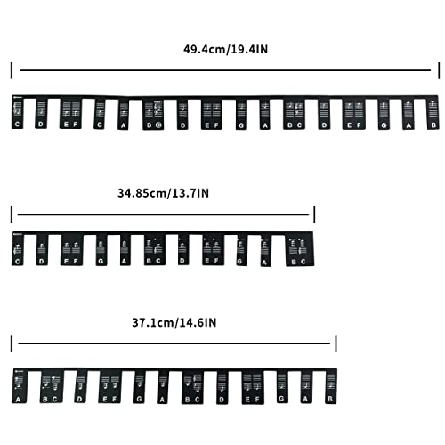Piano Keyboard Note Labels Piano Notes Guide for Beginner，Removable Silicone Piano Keyboard Stickers，88-Key Full Size Keyboard Stickers for Beginners Kids Learning and practice - Thumbnail 5