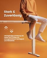 ErGear Höhenverstellbarer Schreibtisch 140x70cm 4-Speicher Geteilte Platte – Ansicht 7