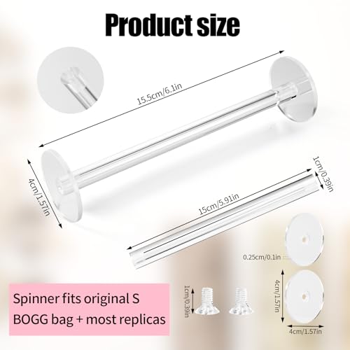 Image of 2 Sets Yarn Spinner Compatible with Bogg Bag, Transparent Acrylic Crochet Holder Accessories Storage Supplies for Knitting Crocheting Craft Making (Bag Not Include)