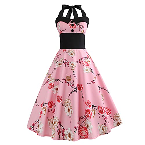 Robe vintage des années 50 à boutons style rockabilly rétro chic