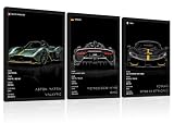 Framed Car Wall Art Race Car Mens Poster Cool Boys Bedroom Decor 12x16 In