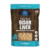 Shepherd Boy Farms Freeze Dried Dog and Cat Treats, Bison Liver, All Natural Freeze-Dried Dog Treat & Snacks, Made in USA, High in Protein, Essential Nutrition of Raw Food, 3oz