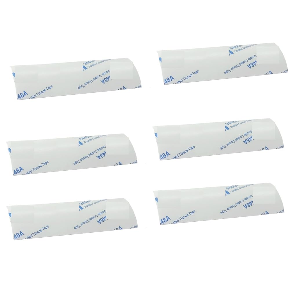 Set di 6 occhielli per tende da sole, in plastica, di colore bianco, da 40 mm, orizzontali