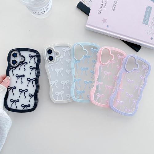 Coque transparente iPhone 16 antichoc en silicone souple à vague ondulée