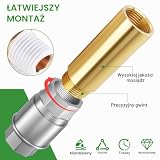 Niuny Przedłużenie kranu 3/4 cala, 40 mm, mosiądz, 1 szt., przedłużenie, przyłącze wody, złącze gwintowane, przedłużenie do kranów, zaworów narożnych, głowic prysznicowych