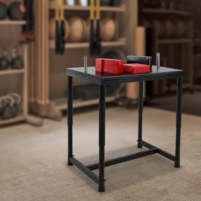 Professional Arm Wrestling Table, Stainless Steel Heavy Huty 2200 LBS Adjustable Standard Arm Wrestling Battle Table for Gyms, Sports Arenas, Home, Black &Red