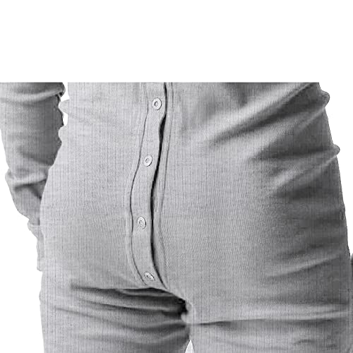 Mens Long Sleeve Onesies Jumpsuit Nightwear Button Down One Piece Pyjamas2