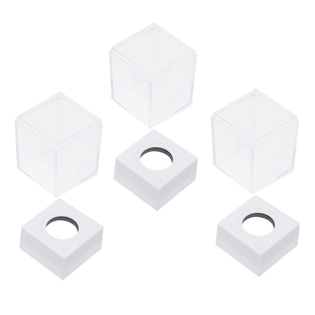 SHINEOFI 9piezas Soporte De Clips De Oficina Tapa Magnética Organizador Transparente Para Clip De Papel Recipiente Para Escritorio y Decoración