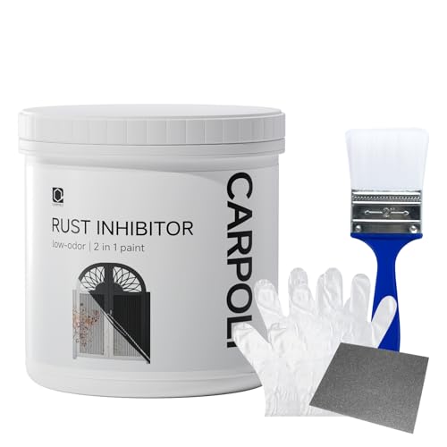 CARPOLY 2-in-1 Rust Converter, Rust Inhibitor Paint for Metal, Ultra Automotive Rust Reformer & Seal, Long-Lasting Rust Preventative Coating(35 Oz, Black)