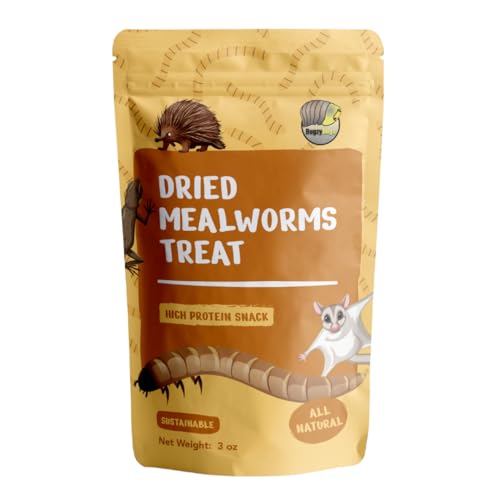 Bugzy Bugs Dried Mealworms High Protein Reptile Treat