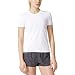 adidas Womens running Supernova Short sleeve Tee, White, Medium