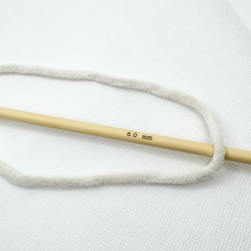 Image of Cuddly Velvet Chenille Yarn, Super Soft Fluffy Bulky for Knitting Crocheting Blanket Amigurumi, Durable for Shedding, 100 Gram (3.53 Ounces) 109 Yards (100 Meters) (Bone) (3 Skeins)