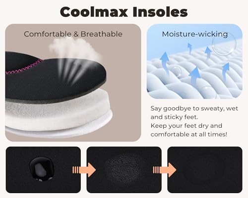 House Slippers for Woman Coolmax® Breathable Comfy Memory Foam Slippers for Women Indoor and Outdoor Bedroom Slip On Shoes Moisture-wicking2