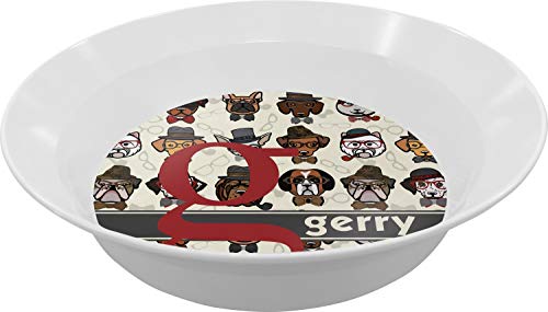 Personalized Hipster Dogs Melamine Bowl - 12 oz