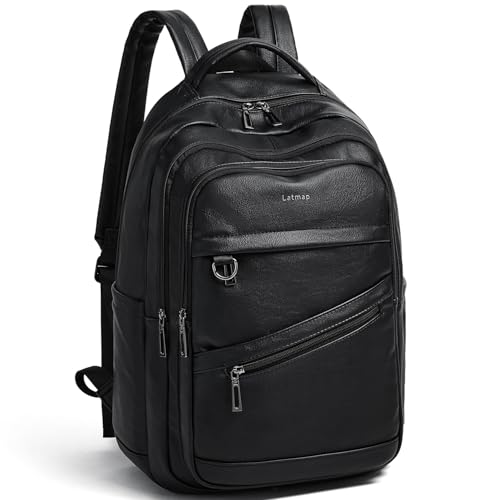 LATMAP 43L Vegan Leather Backpack