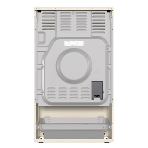 Gorenje Classico GECS 5B70CLI Elektrostandherd mit Glaskeramik-Kochfeld/Retro Design / 50cm / 70 Liter/Gentle Close/Schnellaufheizung/AirFry/ExtraSteam/Pizzamodus/AquaClean/champagne