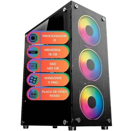 Computador Gamer MultiPC Intel Core I5 Placa de Video RX550 RAM