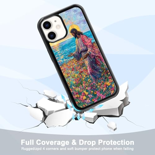 Coque iPhone 14 fleurs de Jésus antichoc en silicone souple