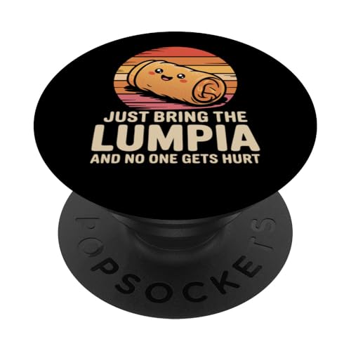Gráfico cómico divertido sobre comida filipina de Just Bring the Lumpia PopSockets PopGrip Adhesivo