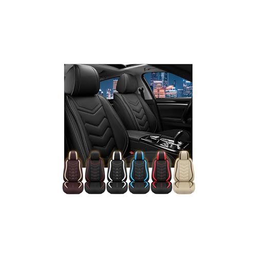 HFXD Fit for Toyota Prius 2001-2026 Seat Covers, Waterproof and Wear Resistant Sports Seat Cover, Premium Nappa Leather Car Seat Covers.(2 Seats/Pure Black)
