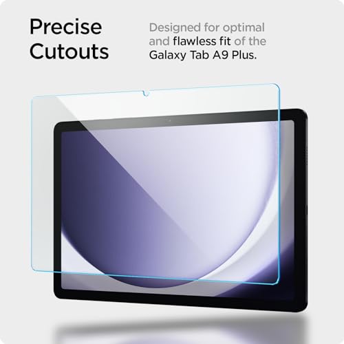 Image of Spigen Glas.tR Slim Tempered Glass Screen Protector Guard for Samsung Galaxy Tab A11 Plus / A9 Plus - 1 Pack