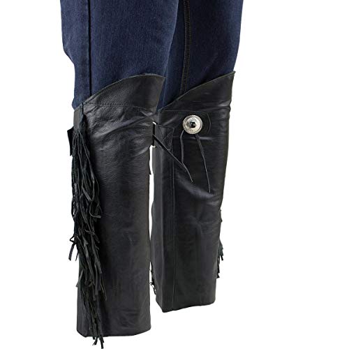 Image of Milwaukee Leather Premium Leather Motorcycle Riding Chaps for Women Bikers