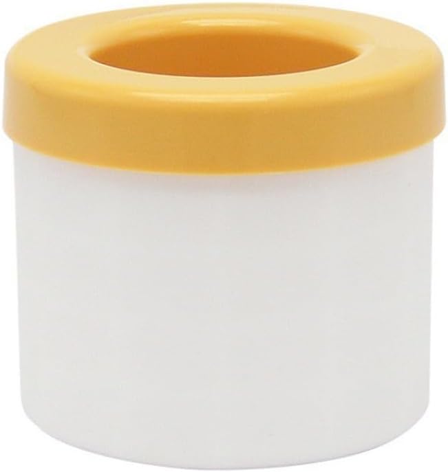 Cylinder Ice Cube Tray, Silicone Ice Cube Mold, Easy-Release Ice Cup for Freezer (Yellow)