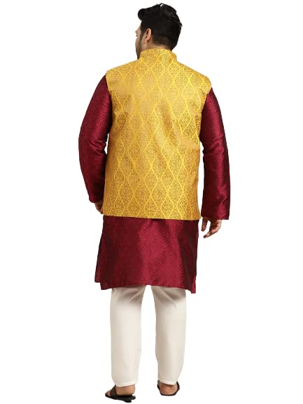 Image of SOJANYA Men Kurta Pyjama With Nehru Jacket