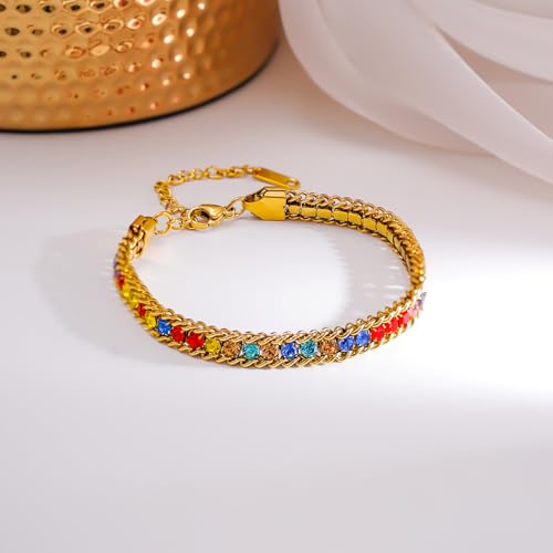 Image of Rubans Demi Fine Stainless Steel Bracelet Waterproof Gift for Women & Girls