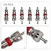 Replacement Valve Core Set 100 Car Tire Valve Tyre Stem Cores Compatible with Various Vehicles Zinc Alloy Construction #5