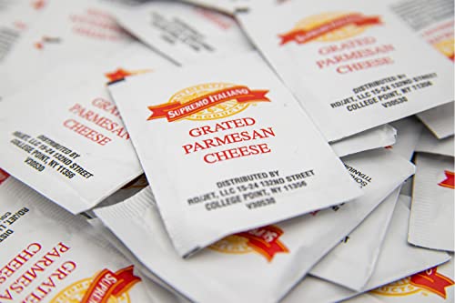 Natural Grated Parmesan Cheese 50 Packet Bundle. Includes 50 Supremo Italiano -3.5 Gram Individually Portioned Packets Of Natural Grated Parmesan Cheese In A Despensa Colombiana Value Bag - These Parmesan Cheese Packets Are Great For Pizza, Pasta And More! #TOP3