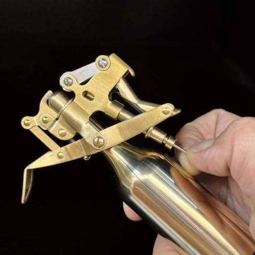 Image of Smoke King Vintage Capitol Gold Refillable Kerosene Lighter, Premium Metal Soft Flame with Adjustable Flame, Windproof Pocket Lighter for Men, Collectors & Gifting