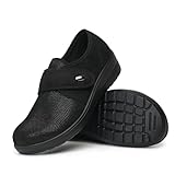 Ortho+rest Women Comfortable Walking Shoes Bunion Shoes Orthopedic Sneakers (9, Black)