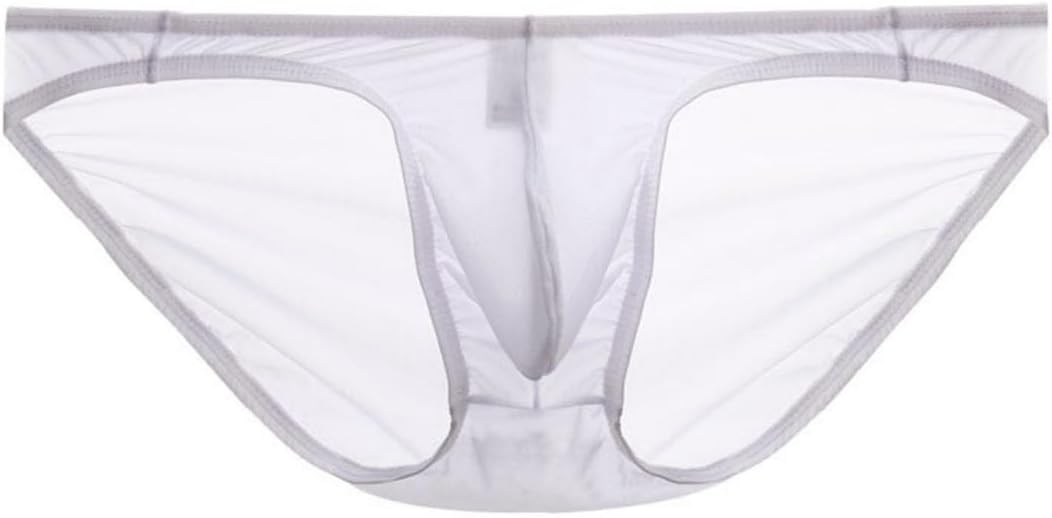 Men's Sheer Mesh Bikini Briefs Low Waist Pouch Underwear